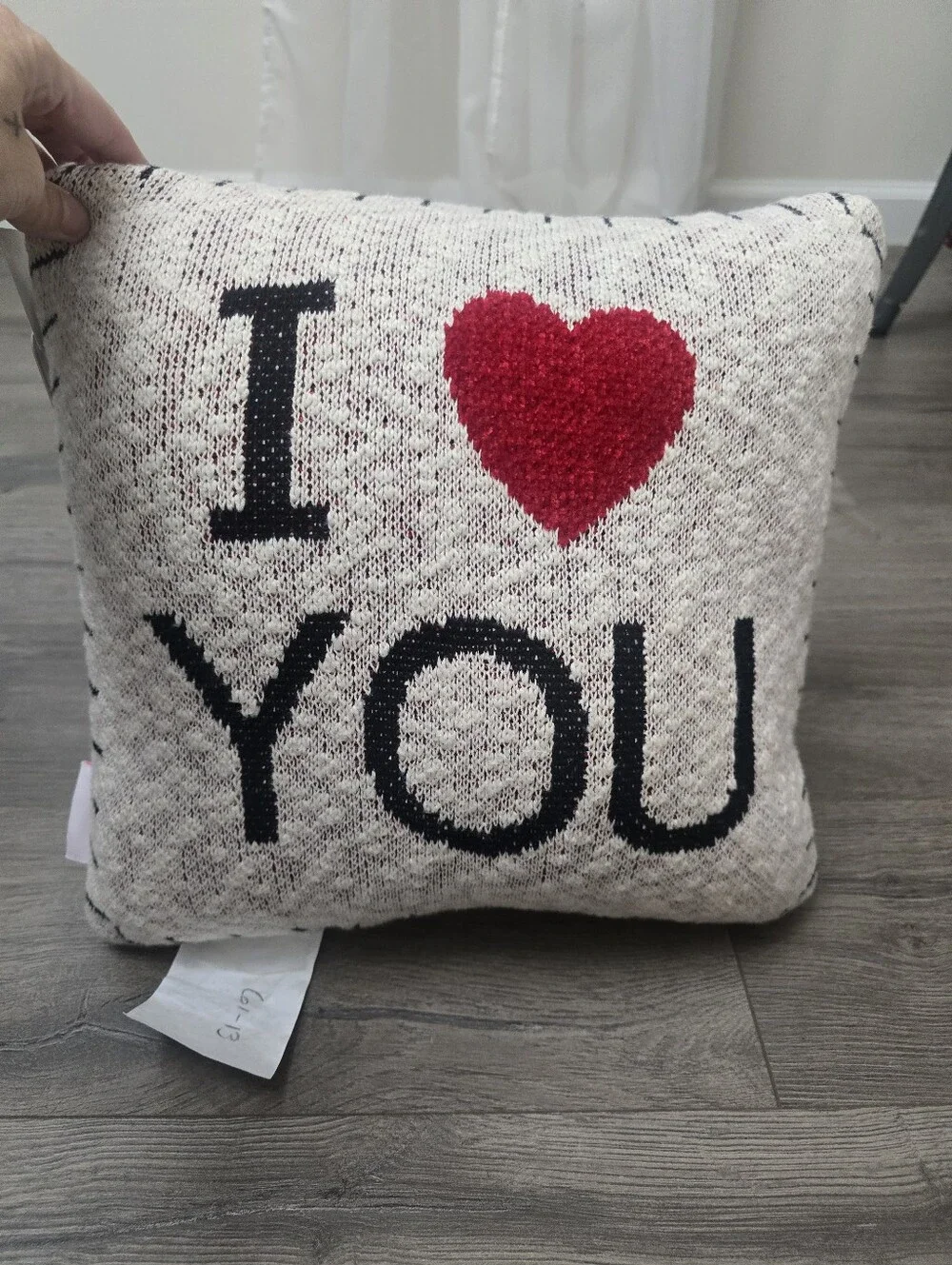 I ❤️ You Knit Accent Pillow New With Tags